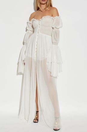 Blumarine Silk Dress, Womens, White