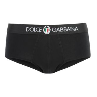 Dolce & Gabbana Underpants, male, Black, L, Logo Elastic Cotton Briefs