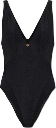 Versace Tops, Dames, Zwart, L, Logo Bodysuit