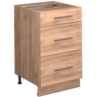 Vicco Mueble Bajo De Cocina Fame-line, Roble Dorado, 50 Cm Sin Encimera, Vicco