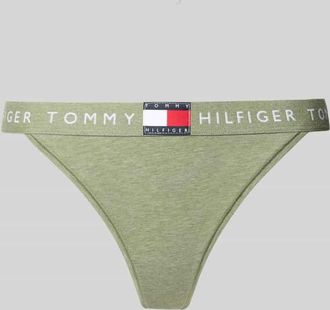 Tommy Hilfiger String aus Baumwoll-Mix Modell TH HERITAGE in Oliv, Größe XL