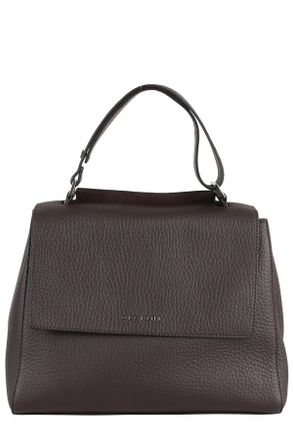 Orciani T Moro Embossed Leather Medium Shoulder Bag