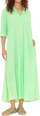 Xirena Boden Shirt Dress In Pistachio
