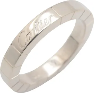 Cartier Lanieres Silver White Gold (18K) Band Ring (Pre-Owned)
