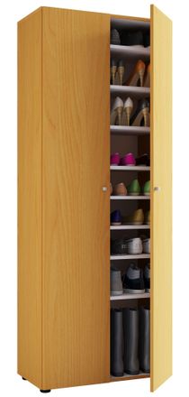 ebuy24 Ebuy24 - Gabinete De Zapato De Madera Vcm Dimensiones: An. 70 X Al. 178 X T. 40 Cm Gabinete Todo Uso 9 Compartimentos - Vandol (haya)