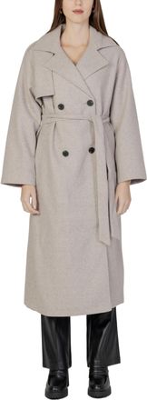 Only Long Sleeve Buttoned Coat with Lapel Collar