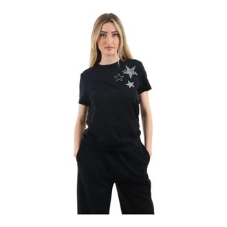 Liu Jo T-Shirts, female, Black, Size: XS T-shirt with appliqu&eacute; details