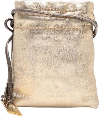Gucci Pre-owned Accessories, female, Yellow, Size: ONE SIZE Pre-owned Drawstring Pouch