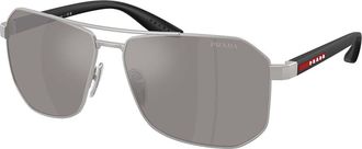 Prada PS A53S 18X80I Mens Sunglasses Silver Size 62