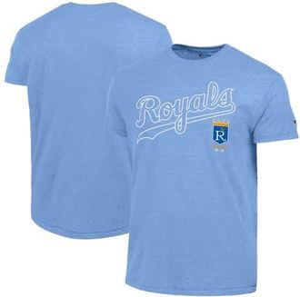 Champion Mens Champion Light Blue Kansas City Royals Cooperstown Wordmark Lockup Tri-Blend T-Shirt at Nordstrom, Size Medium