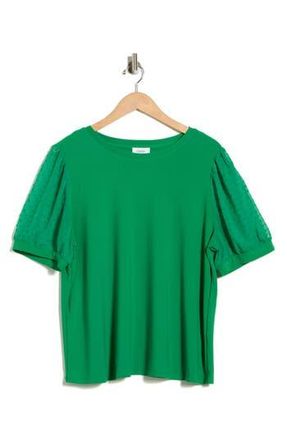 CeCe by Cynthia Steffe Short Sleeve Clip Sleeve Top in Lush Green at Nordstrom Rack, Size 3 X