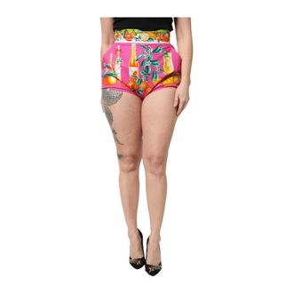 Dolce & Gabbana Dames, Korte broeken, Veelkleurig, Maat: M Katoen