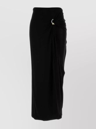 Jean Paul Gaultier viscose asymmetric maxi skirt