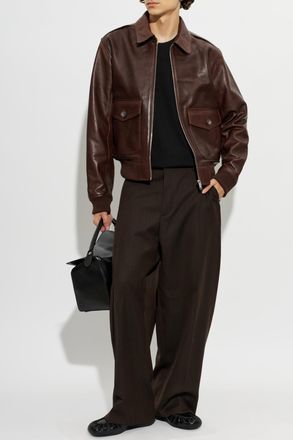 A.P.C. Leather Jacket, Mens, Brown