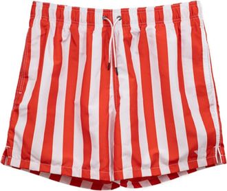 Emporio Armani Rode Gestreepte Boxershorts - Heren - Strandmode - Rood - M - Polyester - Badmode