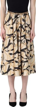 Elisabetta Franchi Chain-Print Midi Skirt - female - Elisabetta Franchi - Midi Skirts - Multicolor - M - Skirts