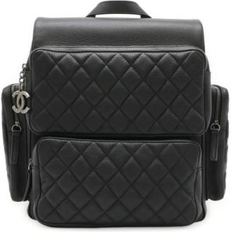 Chanel Pre-owned Vintage Rugzak - Heren - Vintage Rugzakken - Zwart - ONE Size - Leer - Vintage