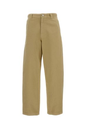 A.P.C. Beige Cotton Chino Trousers with Custom Button Detail