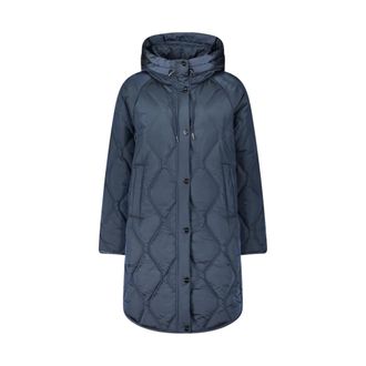 Betty Barclay Navy Dames Gewatteerde Jas - Dames - Mantels - Blauw - Maat: 2XL