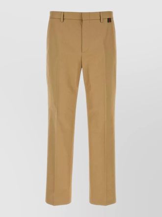 Gucci cotton trousers front crease belt loops pockets