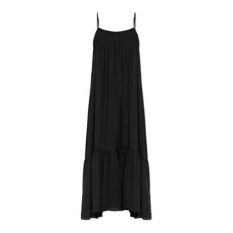 Rotate ROTATE Birger Christensen, Maxi Dresses, female, Black, Size: S A-line Maxi Dress