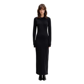 VETEMENTS Vestido Maxi Acanalado - Dresses - Mujer - Negro - S