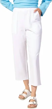 Habitat Stonewash City Knits Cargo Pant In White