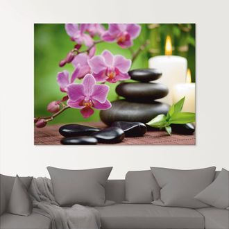 Artland Glasbild »Zen Basaltsteine und Bambus auf Holz« Zen 1 Stk. tlg. in verschiedenen Grössen