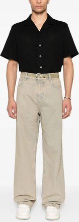 Amiri Mens Washed Baggy Jeans - Light Grey Cotton - Size 31 (Waist)