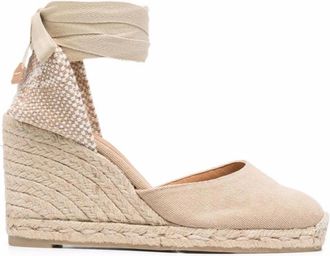 Castaner Carina Wedge Espadrille - Dames - Sleehakken - Beige - 41 EU - Katoen - Schoenen