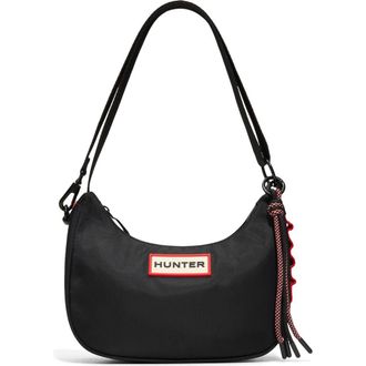 Hunter Recycled Polyester Shoulder Bag in Other Black at Nordstrom Rack