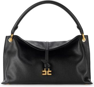 Elisabetta Franchi Dollaro Leren Handtas - Dames - Handtassen - Zwart - ONE Size - Leer - Tassen