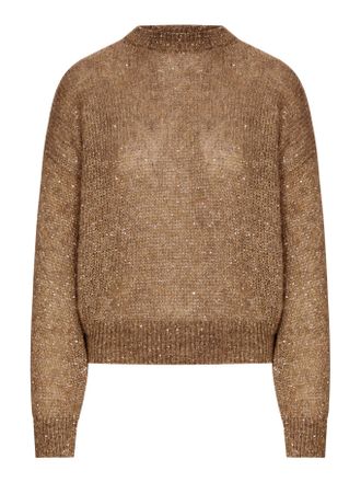 Brunello Cucinelli LUREX YARN SWEATER WITH SEQUINS - Brunello Cucinelli - Woman
