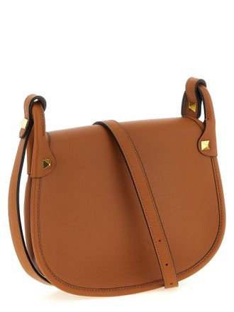 Valentino Garavani Womens Brown Calfskin Shoulder Bag