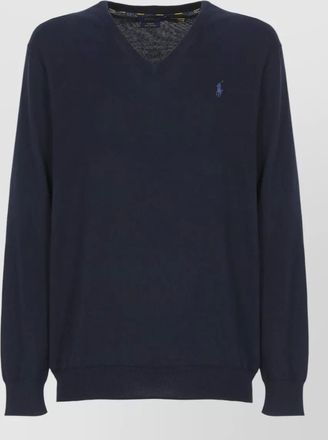 Ralph Lauren v neck cotton sweater long sleeves