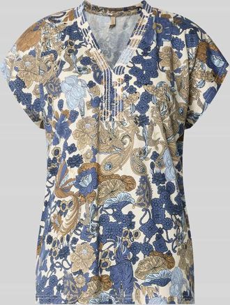 Soyaconcept Regular Fit T-Shirt aus Viskose-Mix Modell Felicity in Marine, Gr&ouml;&szlig;e XXL