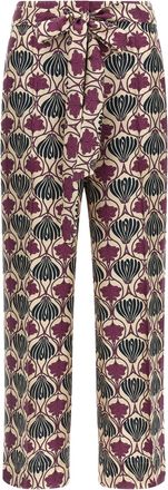 Max Mara Purple Silk Casual Womens Pants