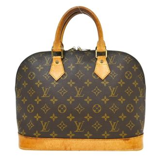 Louis Vuitton Alma Handbag Monogram Canvas Brown Canvas Handbag (Pre-Owned)