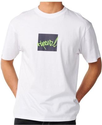 Rip Curl Rip Script Icon Tee T-Shirt f&uuml;r Herren | wei&szlig;