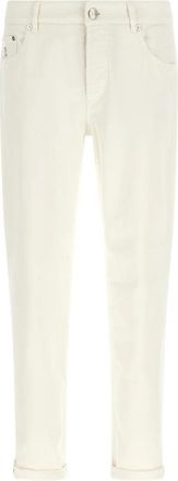 Brunello Cucinelli Traditional Fit Jeans - Heren - Slim Fit Jeans - Wit - 3XL - Katoen - Jeans