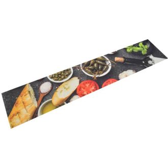 vidaXL Vidaxl - Furniture Limited - Alfombra De Cocina Lavable Terciopelo Dibujo