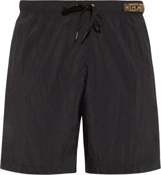 Moschino Heren Metal Logo Zwemshorts (Zwart)