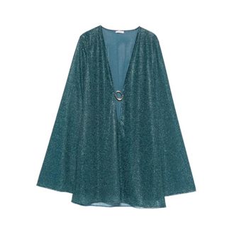 Os&eacute;ree Party Dresses, female, Green, S, Lumi&egrave;re V-neck Mini Dress