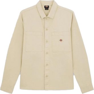 Dickies Lange Mouw Bloemistisch Shirt - Heren - Casual Overhemden - Beige - M - Overhemden