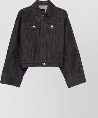 Givenchy cropped length blazer contrast stitching
