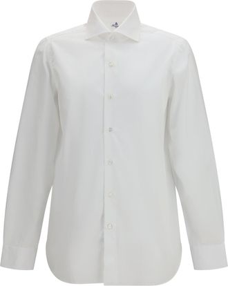 Finamore Mens Tailored Shirt 170 A 2 White Cotton