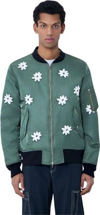 Noma t.d. Geborduurde Bomberjas - Heren - Bomber jackets - Groen - 2XL - Jassen