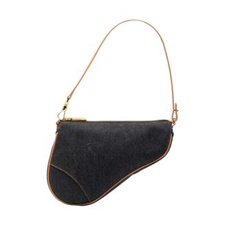Dior Pre-owned Denim Saddle Bag - Dames - Pre-owned - Blauw - Maat: ONE Size Denim
