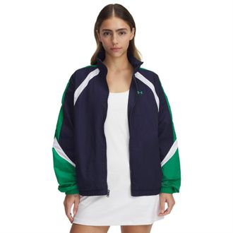 Under Armour Dames Icon Crinkle Track Jacket (Blauw)