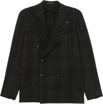 Tagliatore Montecarlo Jacket - Heren - Blazers - Bruin - M - Leer - Jassen